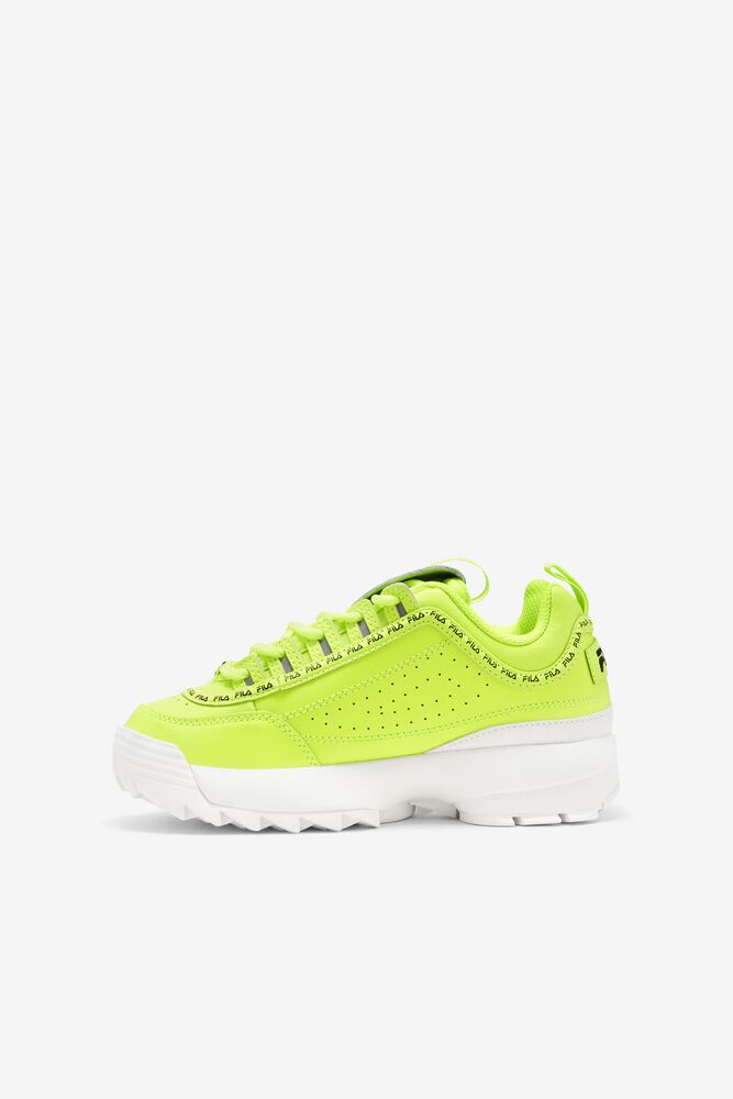 Tenis Fila Disruptor 2 Repeat Sneakers Unisex Amarillo Blancas Negras | 052641DGQ