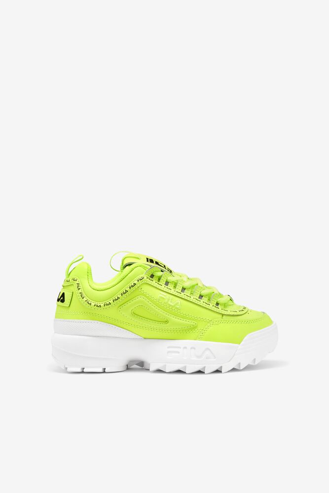 Tenis Fila Disruptor 2 Repeat Sneakers Unisex Amarillo Blancas Negras | 052641DGQ