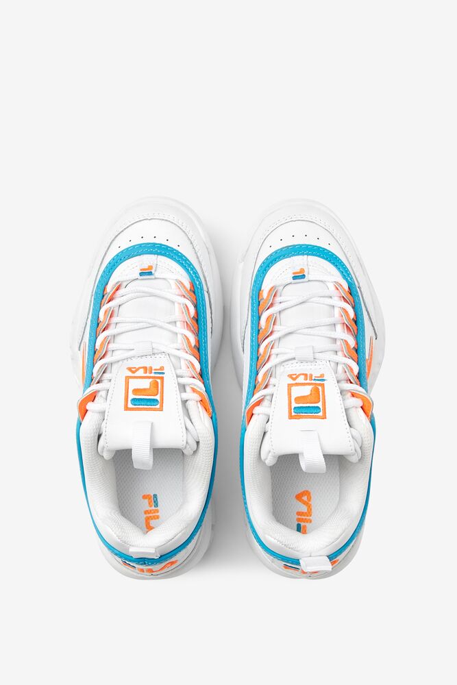 Tenis Fila Disruptor 2 Sneakers Unisex Blancas Azules Naranjas | 582307FSO