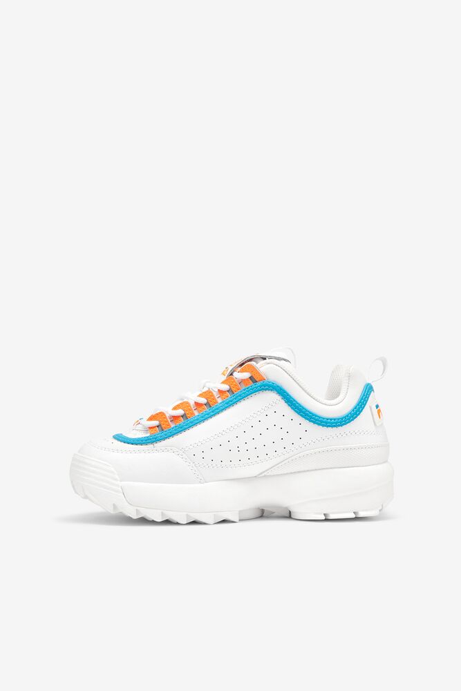 Tenis Fila Disruptor 2 Sneakers Unisex Blancas Azules Naranjas | 582307FSO