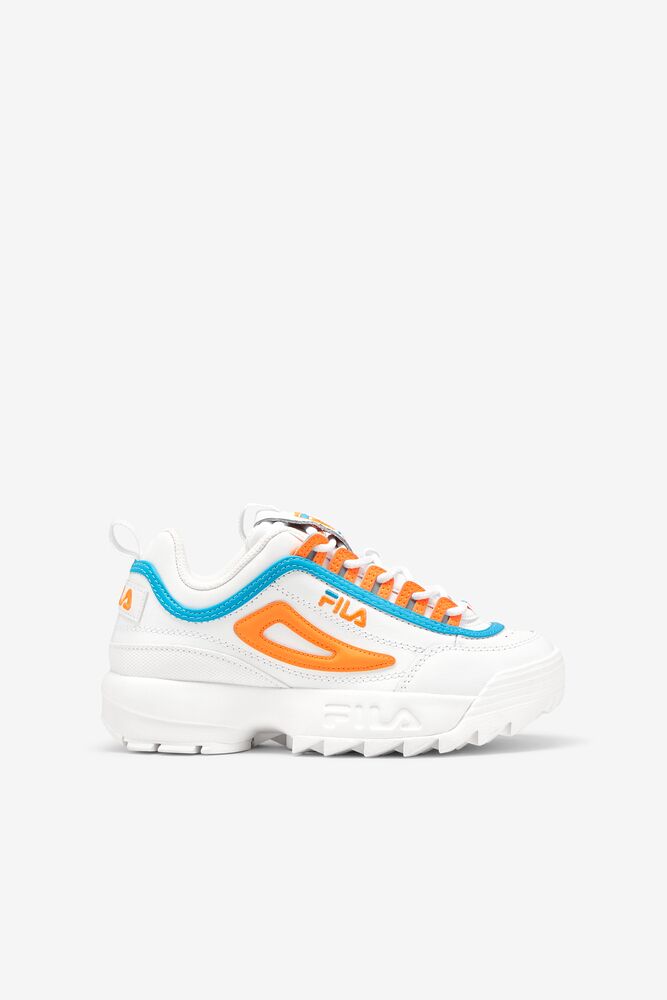 Tenis Fila Disruptor 2 Sneakers Unisex Blancas Azules Naranjas | 582307FSO