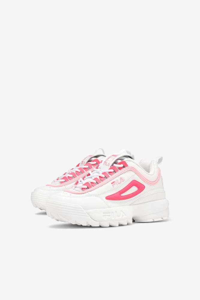 Tenis Fila Disruptor 2 Sneakers Unisex Blancas Rosas | 987631ERX