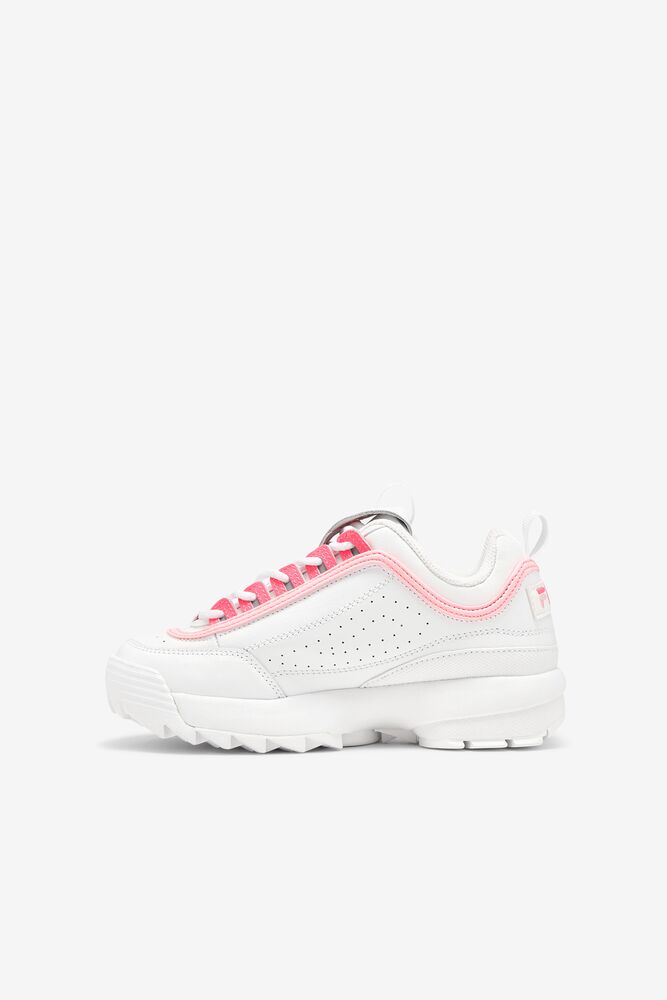 Tenis Fila Disruptor 2 Sneakers Unisex Blancas Rosas | 873905SWO