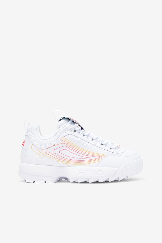 Tenis Fila Disruptor 2 Stitch Sneakers Mujer Blancas Rosas Naranjas | 251930WGL