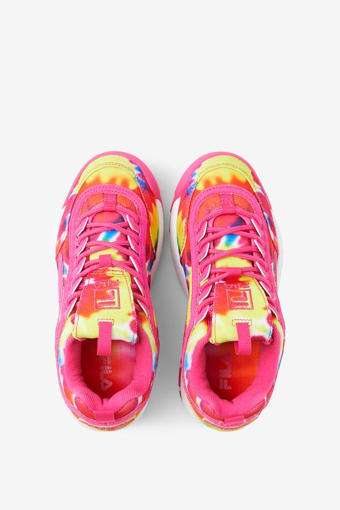 Tenis Fila Disruptor 2 Tie Dye Sneakers Unisex Rosas Blancas | 458107ADN