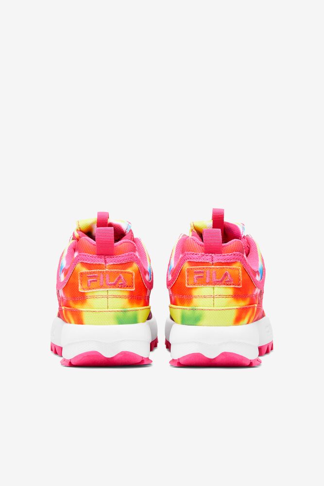 Tenis Fila Disruptor 2 Tie Dye Sneakers Unisex Rosas Blancas | 458107ADN