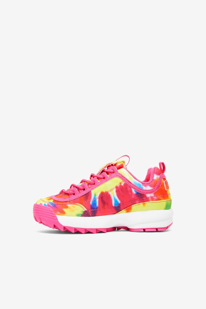 Tenis Fila Disruptor 2 Tie Dye Sneakers Unisex Rosas Blancas | 458107ADN