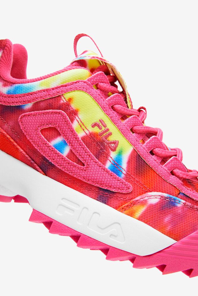 Tenis Fila Disruptor 2 Tie Dye Sneakers Unisex Rosas Blancas | 458107ADN