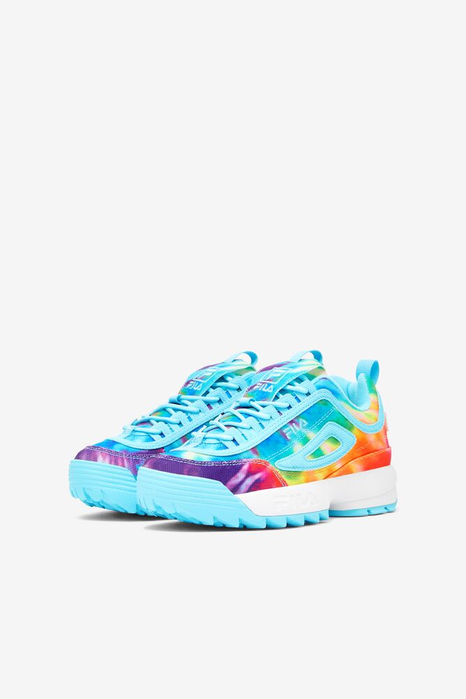 Tenis Fila Disruptor 2 Tie Dye Sneakers Unisex Azules Blancas | 354867CLJ