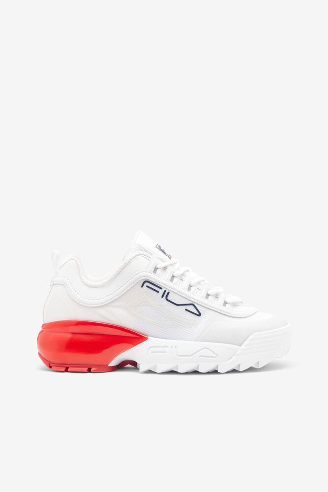 Tenis Fila Disruptor 2a Sneakers Mujer Blancas Azul Marino Rojas | 089124HDI