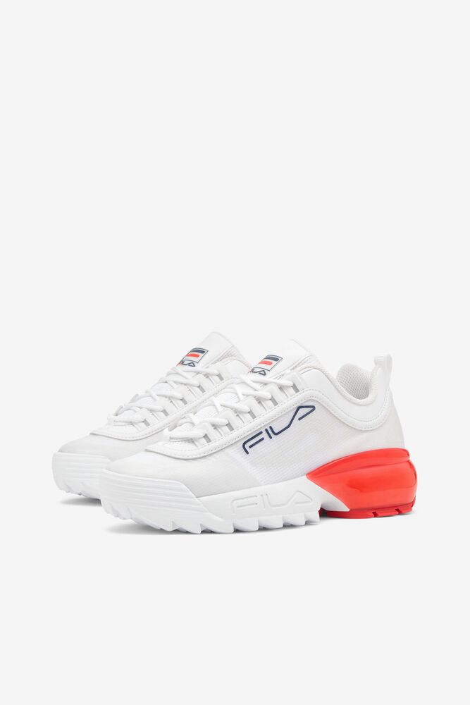 Tenis Fila Disruptor 2a Sneakers Mujer Blancas Azul Marino Rojas | 312057XBS