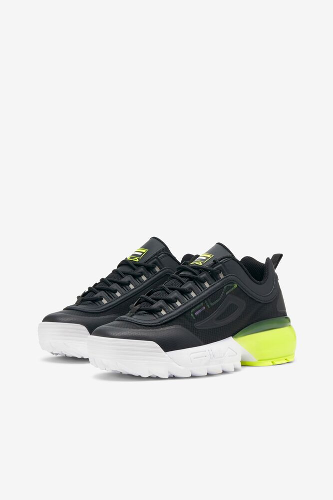 Tenis Fila Disruptor 2a Sneakers Mujer Negras Blancas Amarillo | 182960ERL