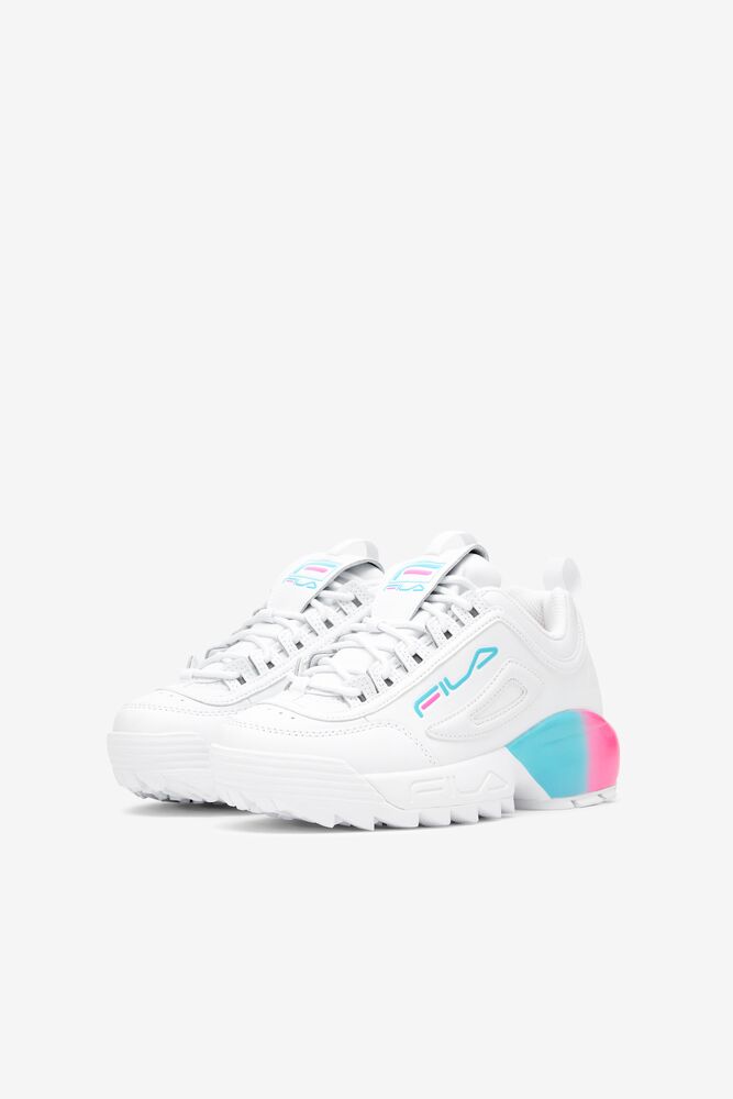 Tenis Fila Disruptor 2a Sneakers Unisex Blancas Rosas Azules | 420169CGN