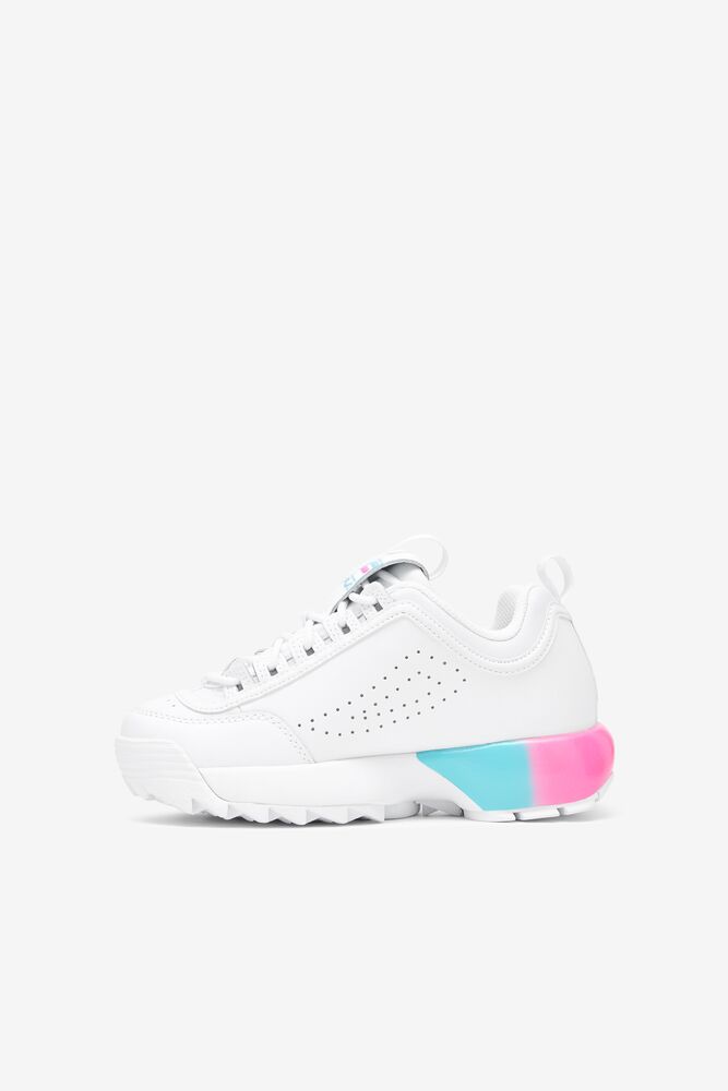 Tenis Fila Disruptor 2a Sneakers Unisex Blancas Rosas Azules | 420169CGN