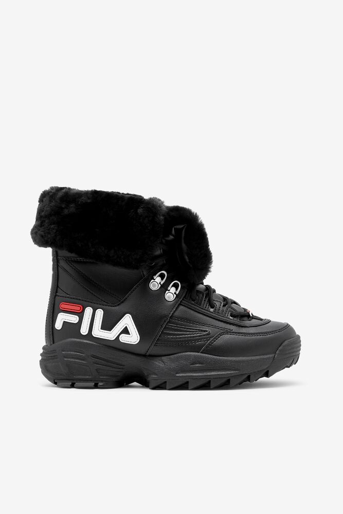 Tenis Fila Disruptor Boot Sneakers Mujer Negras Blancas Rojas | 254106CBU