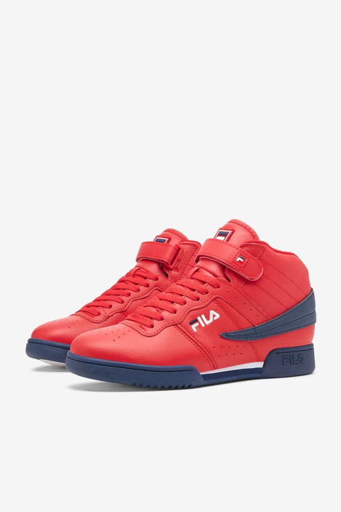 Tenis Fila F-13 Sneakers Hombre Rojas Azul Marino Blancas | 916480VYL