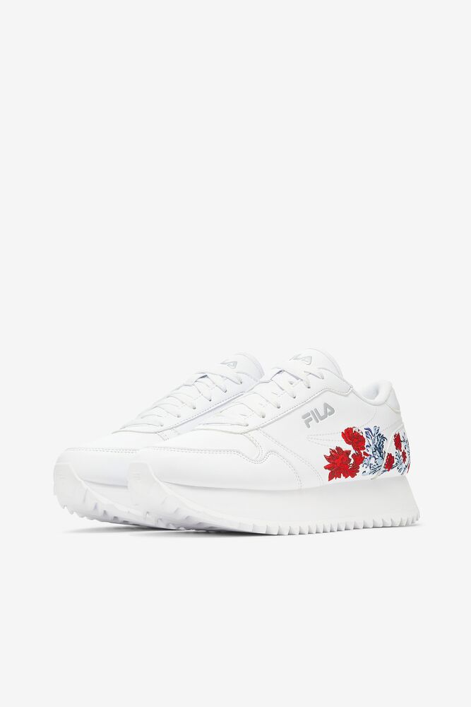 Tenis Fila Fila Orbit Flower Sneakers Mujer Blancas Blancas Blancas | 023749SDN