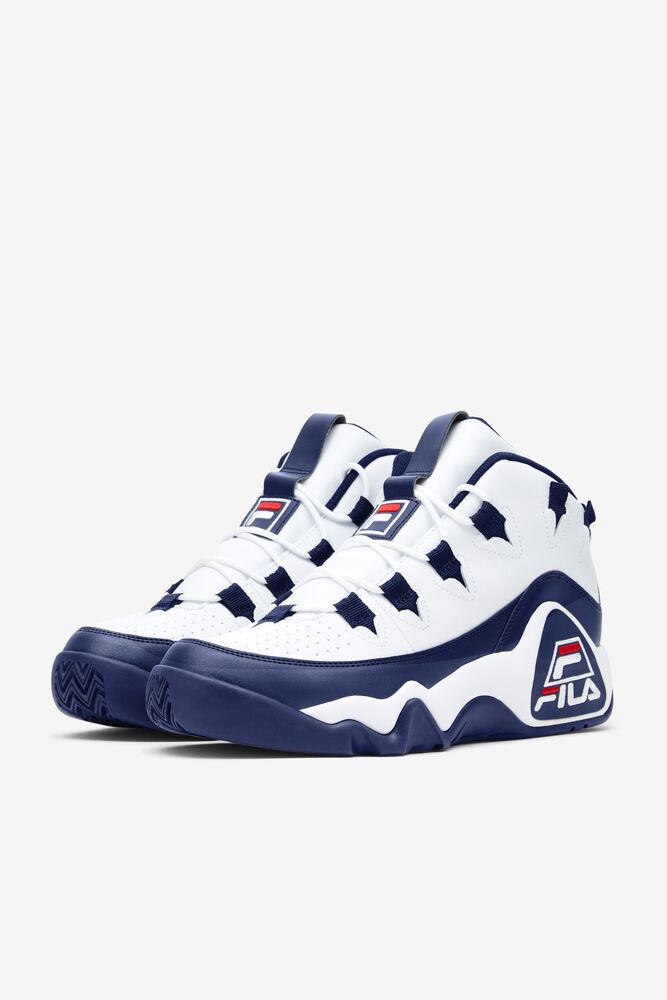 Tenis Fila Grant Hill 1 Sneakers Hombre Blancas Azul Marino Rojas | 580273JWY