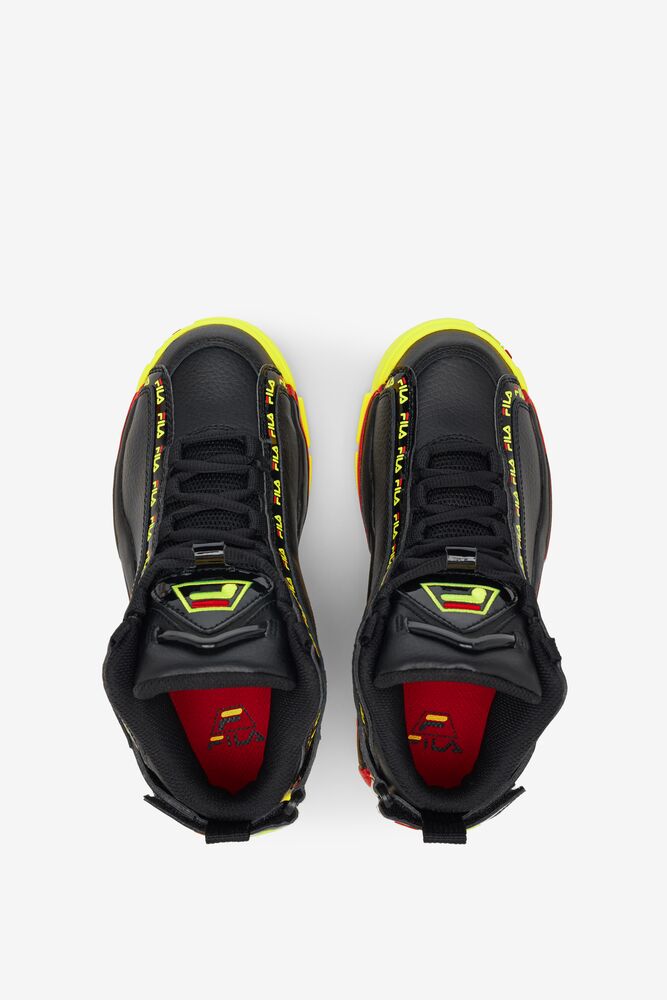 Tenis Fila Grant Hill 2 Repeat Sneakers Unisex Negras Amarillo Rojas | 092578HKX