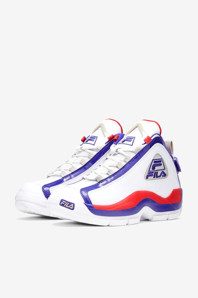 Tenis Fila Grant Hill 2 Sneakers Hombre Blancas Azules Oscuro | 635149UHV