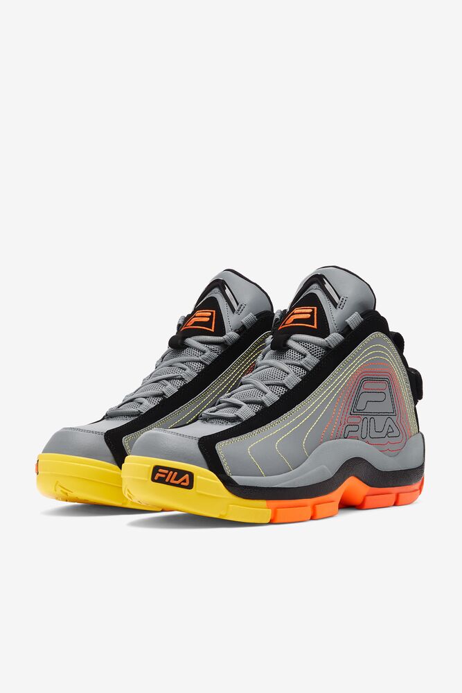 Tenis Fila Grant Hill 2 Stitch Sneakers Hombre Negras Rojas Naranjas | 296807IBH