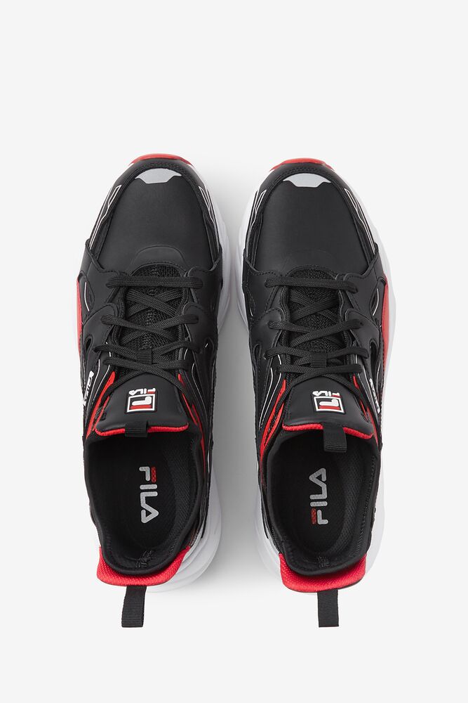 Tenis Fila Hallasan Sneakers Hombre Negras Rojas Blancas | 549317WRL