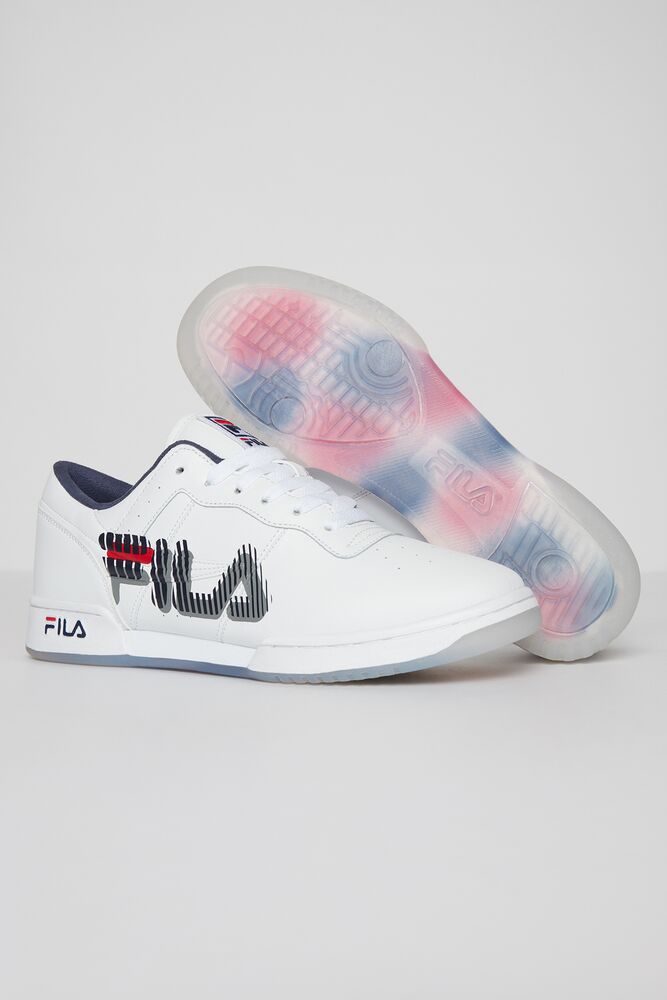 Tenis Fila Original Fitness Graphic Sneakers Hombre Wht/Fnvy/Fred | 914768URH