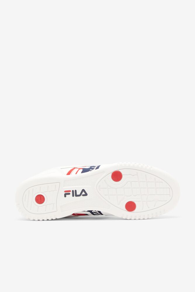 Tenis Fila Original Fitness Logo Tape Sneakers Hombre Blancas Azul Marino Rojas | 427360CBQ