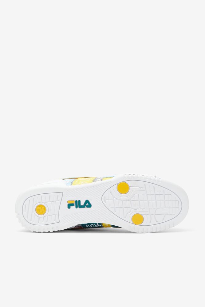 Tenis Fila Original Fitness Patchwork Sneakers Hombre Blancas Amarillo | 278369YJD