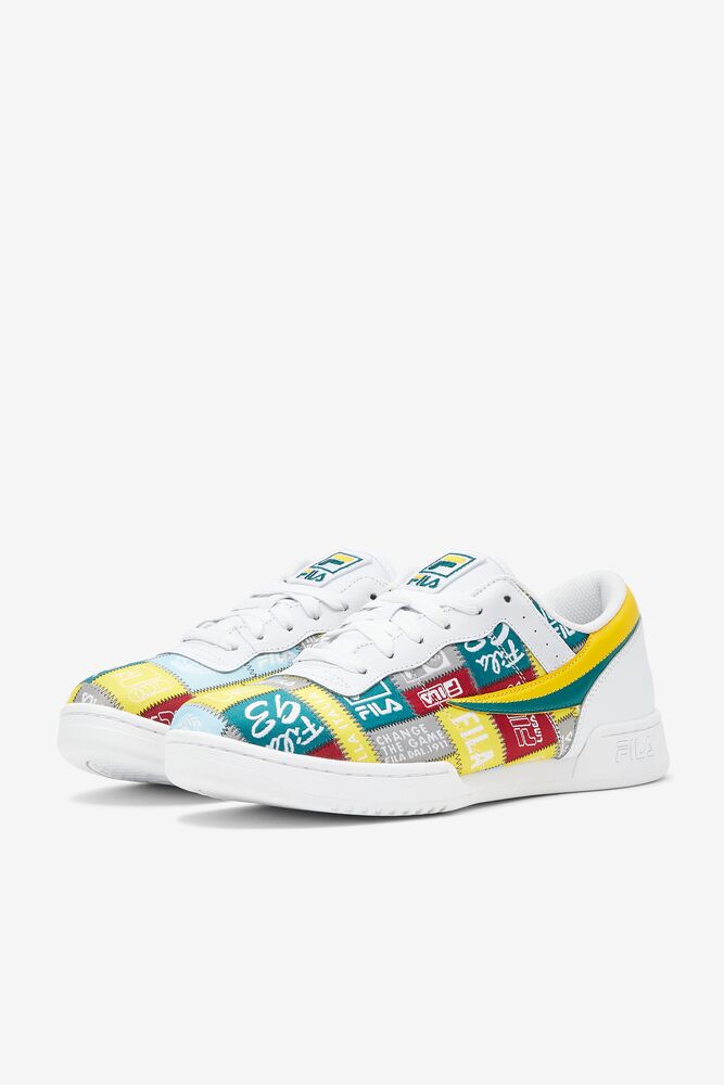 Tenis Fila Original Fitness Patchwork Sneakers Hombre Blancas Amarillo | 278369YJD