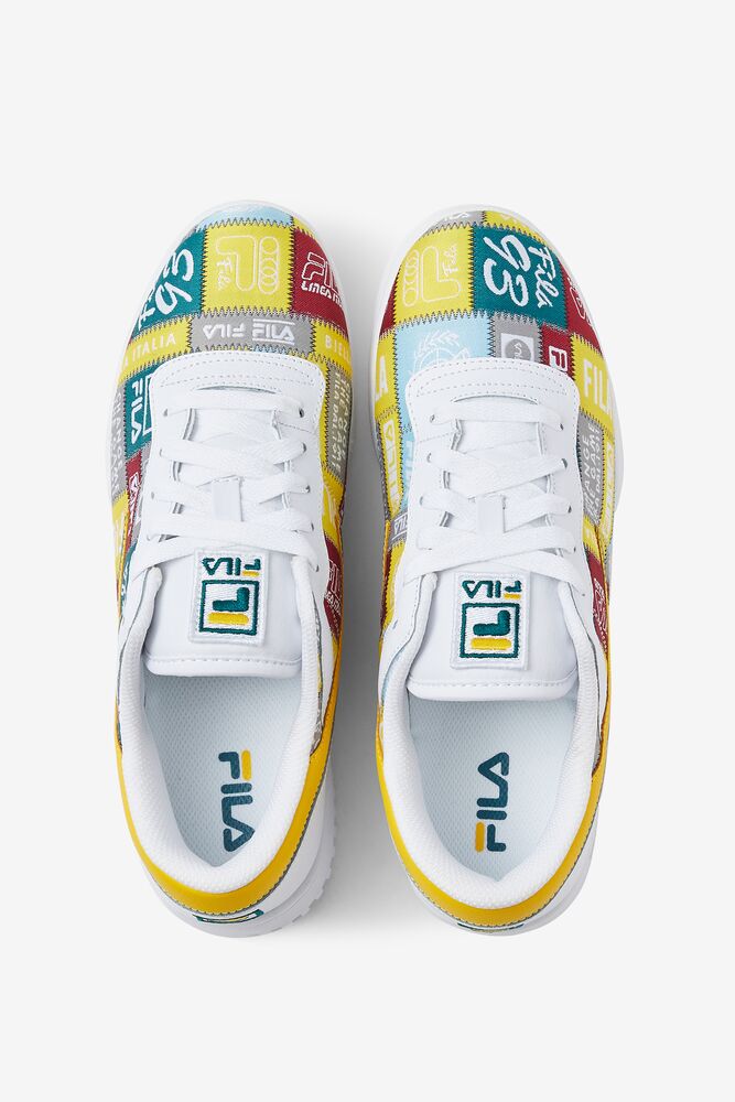 Tenis Fila Original Fitness Patchwork Sneakers Hombre Blancas Amarillo | 278369YJD