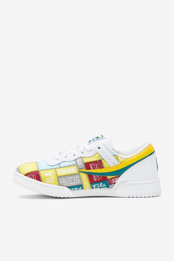 Tenis Fila Original Fitness Patchwork Sneakers Hombre Blancas Amarillo | 278369YJD