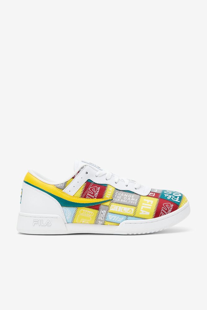 Tenis Fila Original Fitness Patchwork Sneakers Hombre Blancas Amarillo | 278369YJD