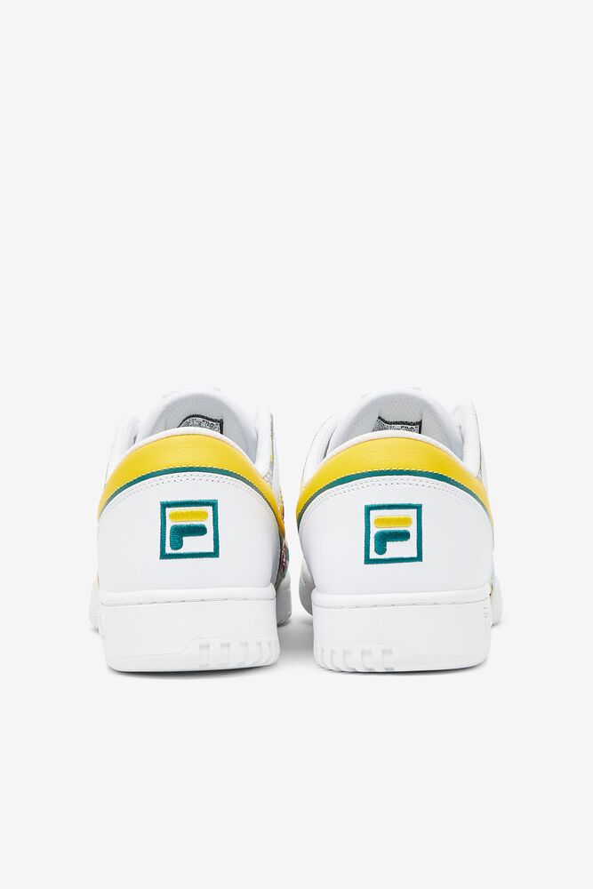 Tenis Fila Original Fitness Patchwork Sneakers Hombre Blancas Amarillo | 582603VOS