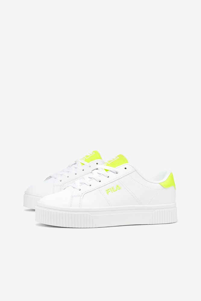 Tenis Fila Panache 19 Sneakers Mujer Blancas Blancas Amarillo | 645123BUT