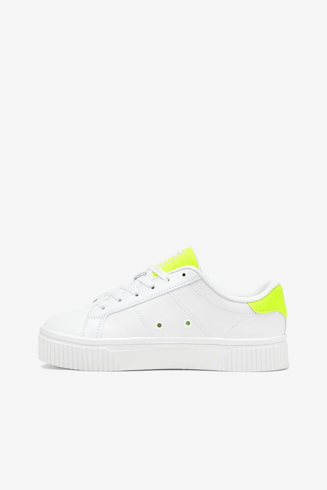 Tenis Fila Panache 19 Sneakers Mujer Blancas Blancas Amarillo | 645123BUT