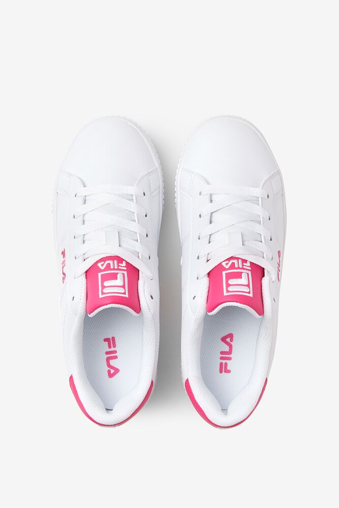 Tenis Fila Panache 19 Sneakers Mujer Blancas Blancas Rosas | 459613BMV