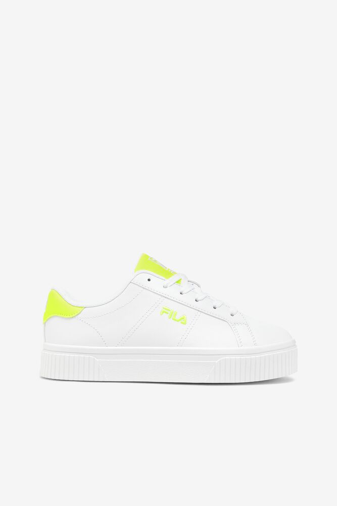 Tenis Fila Panache 19 Sneakers Mujer Blancas Blancas Amarillo | 650187TCK