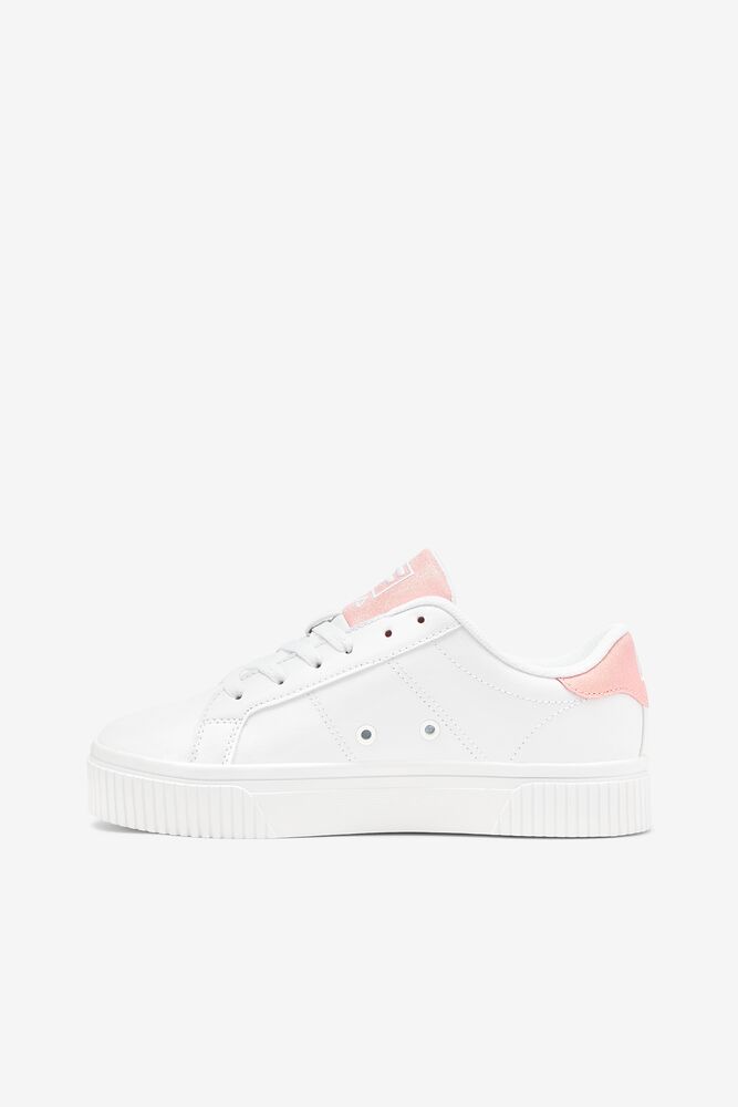 Tenis Fila Panache Glitter Sneakers Mujer Blancas Blancas Rosas | 586294ISZ