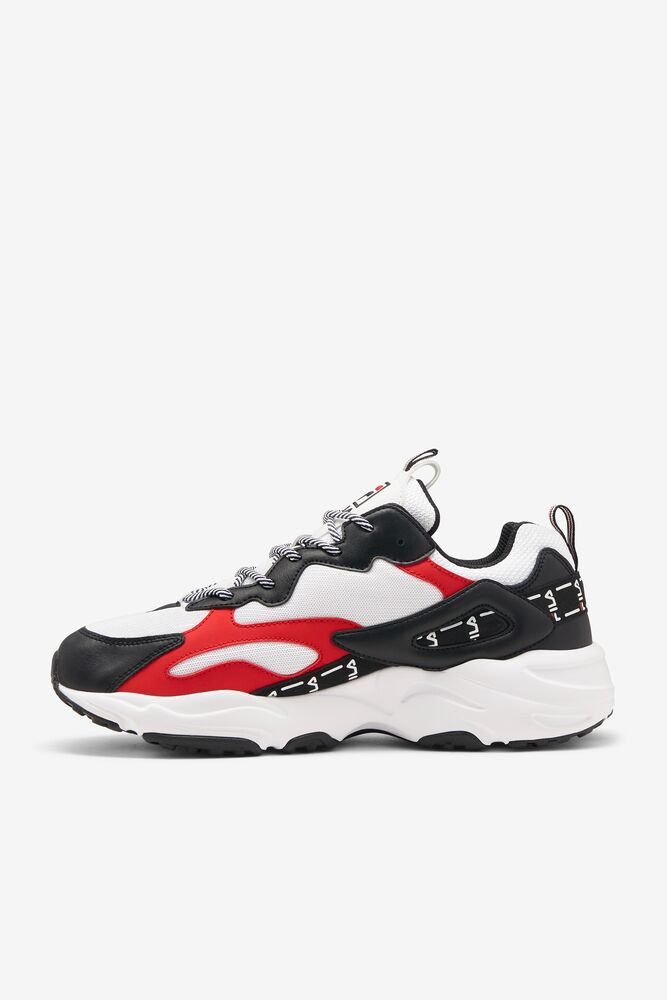 Tenis Fila Ray Tracer Tarvos Sneakers Hombre Blancas Negras Rojas | 723194MBR