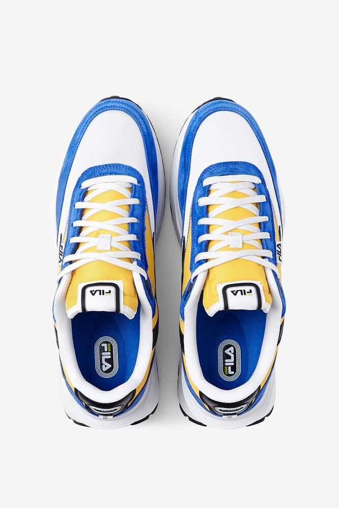 Tenis Fila Renno Sneakers Hombre Blancas Limón Azules | 125983SBK