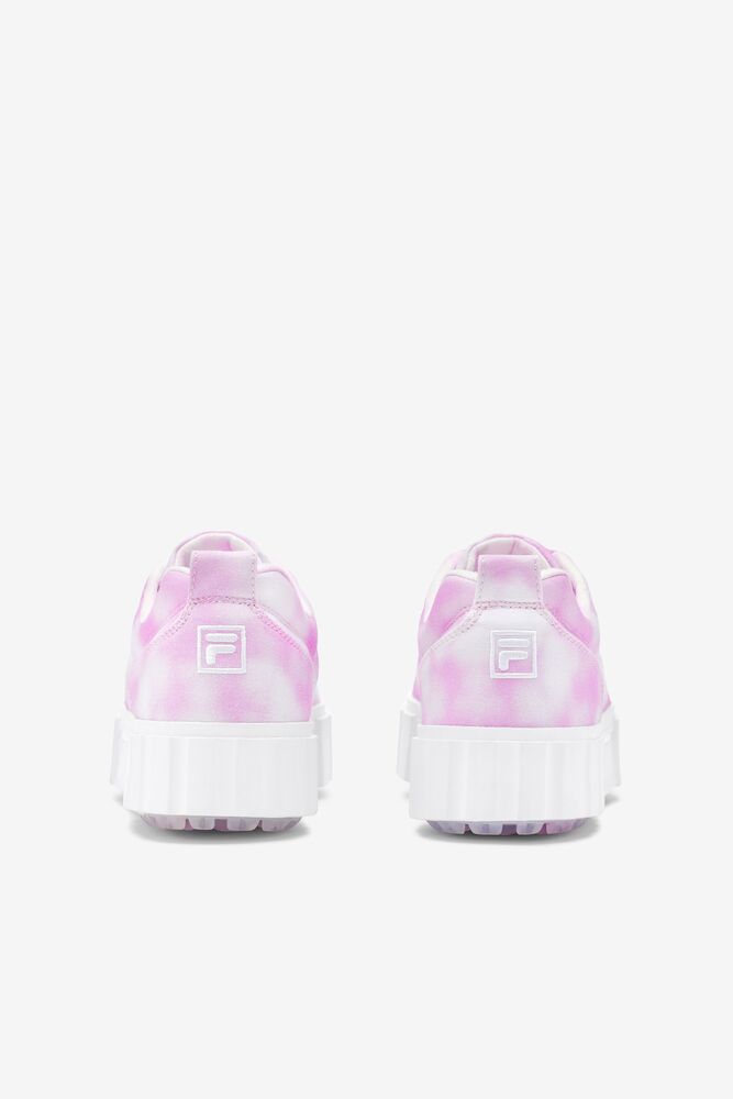 Tenis Fila Sandblast Low Mottled Tie Dye Sneakers Mujer Lavanda Blancas Blancas | 657218VXM