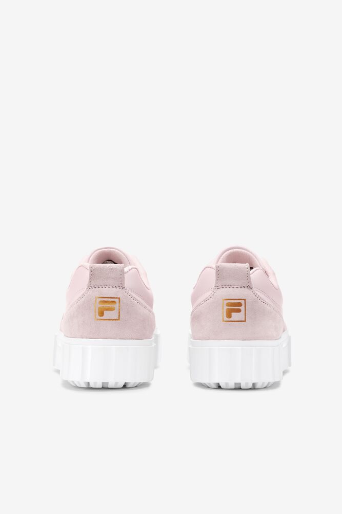 Tenis Fila Sandblast Low Sneakers Mujer Rosas Blancas Doradas | 431265WIR