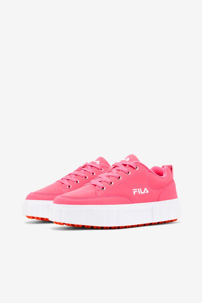 Tenis Fila Sandblast Low Sneakers Mujer Pglo/Pglo/Wht | 263541UOX