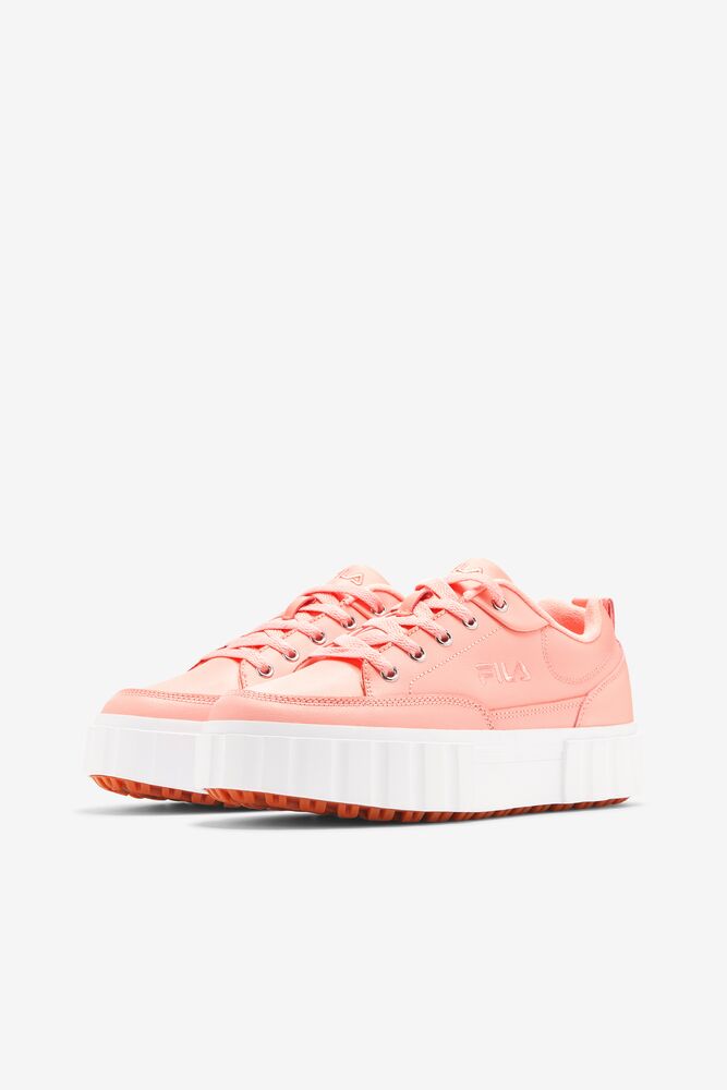 Tenis Fila Sandblast Low Sneakers Mujer Albaricoque Blancas | 921684ABU