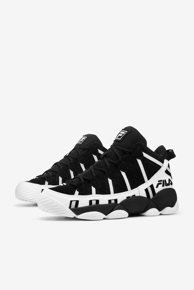 Tenis Fila Stackhouse Spaghetti Sneakers Hombre Blancas Negras Plateadas | 953147QFZ