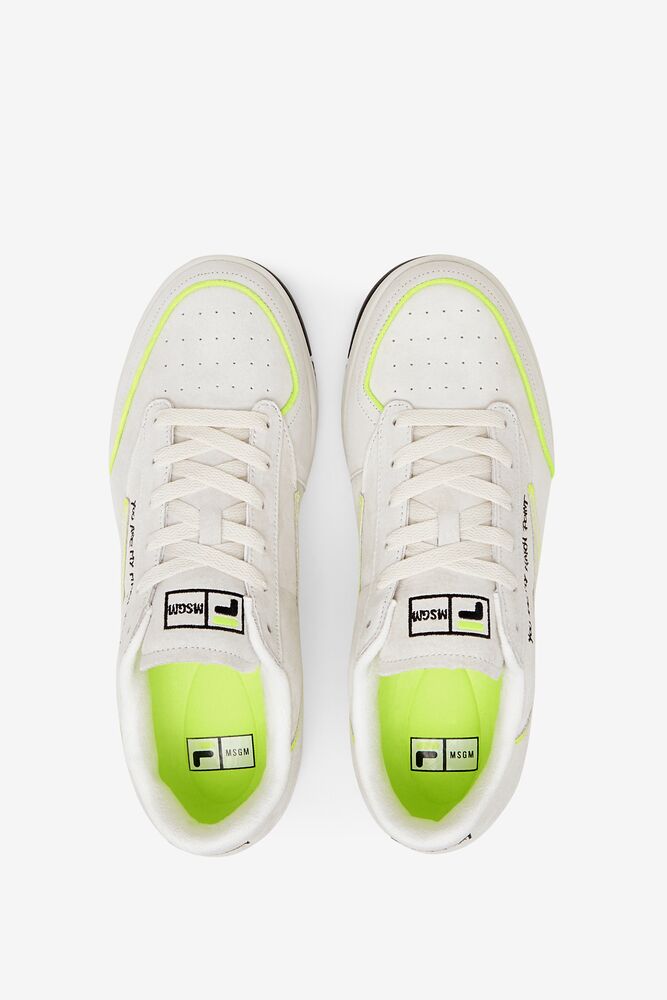 Tenis Fila Tennis 88 Premium X Msgm Sneakers Unisex Blancas Negras Amarillo | 092584KIC