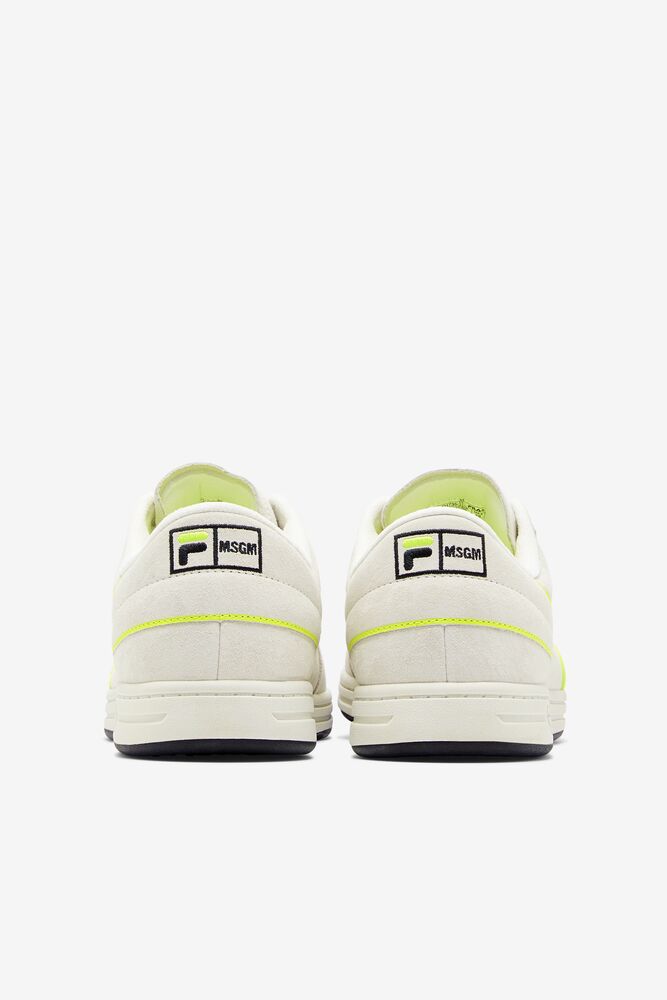 Tenis Fila Tennis 88 Premium X Msgm Sneakers Unisex Blancas Negras Amarillo | 956327VNG