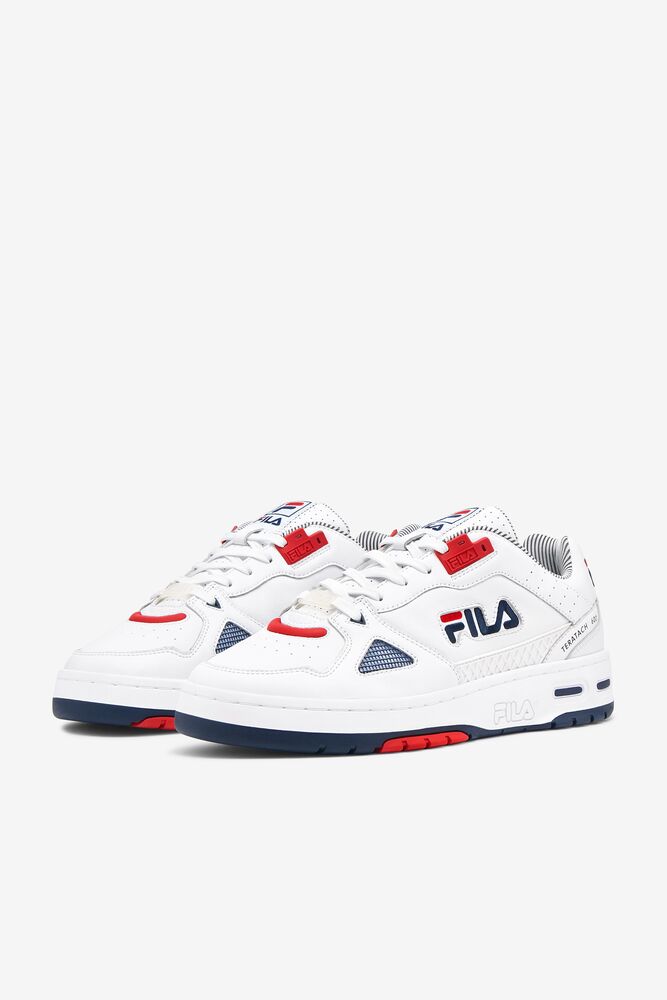 Tenis Fila Teratach 600 Sneakers Hombre Blancas Azul Marino Rojas | 742589NAJ