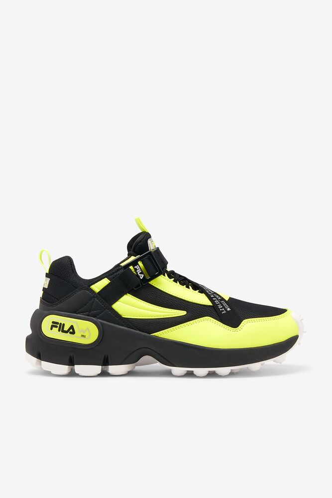 Tenis Fila Trailpacer Slip-on Sneakers Hombre Negras Amarillo Blancas | 765102QEL